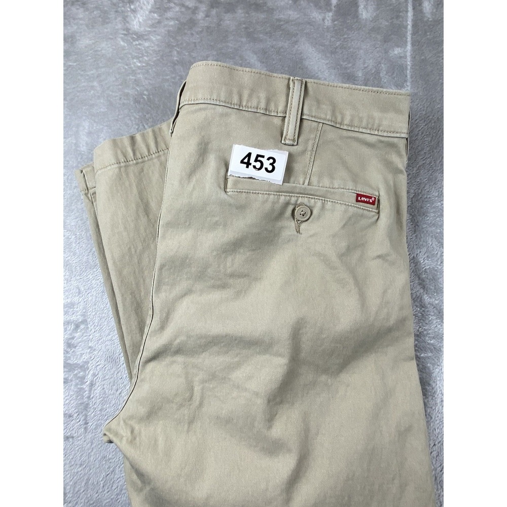 Levis XX Chino Pants Mens 38x30 Khaki Standard Taper WaterLess Casual Workwear - Picture 12 of 12
